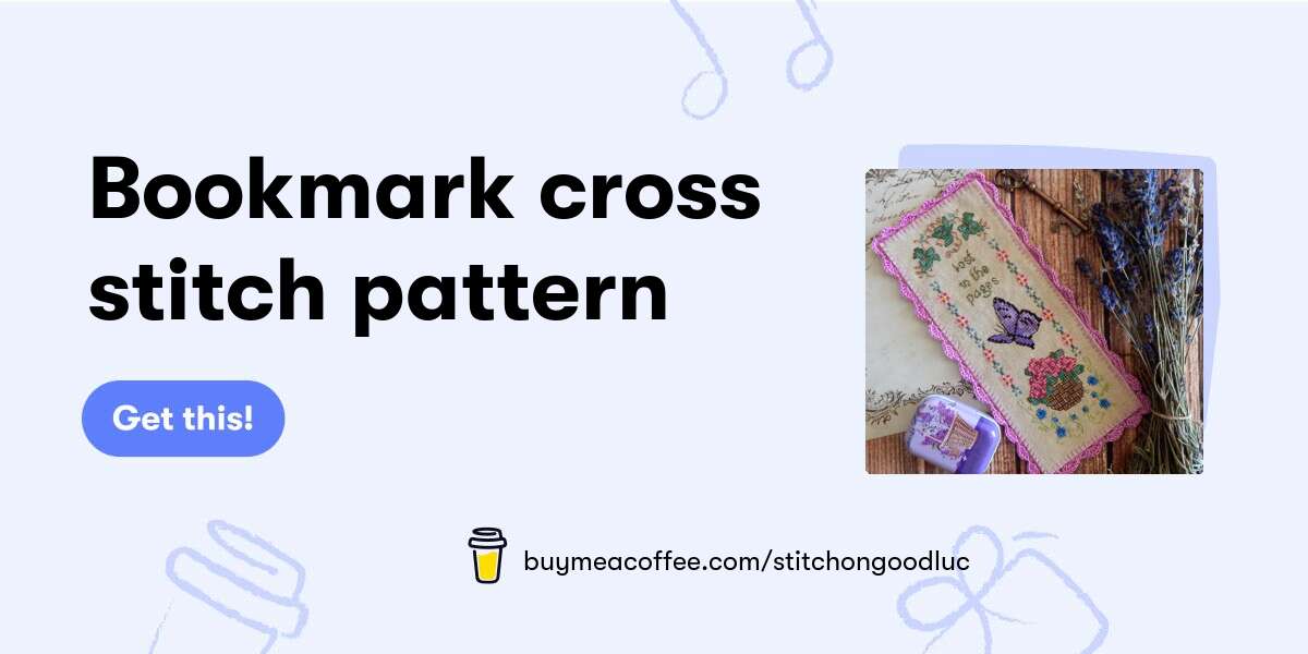 Bookmark cross stitch pattern