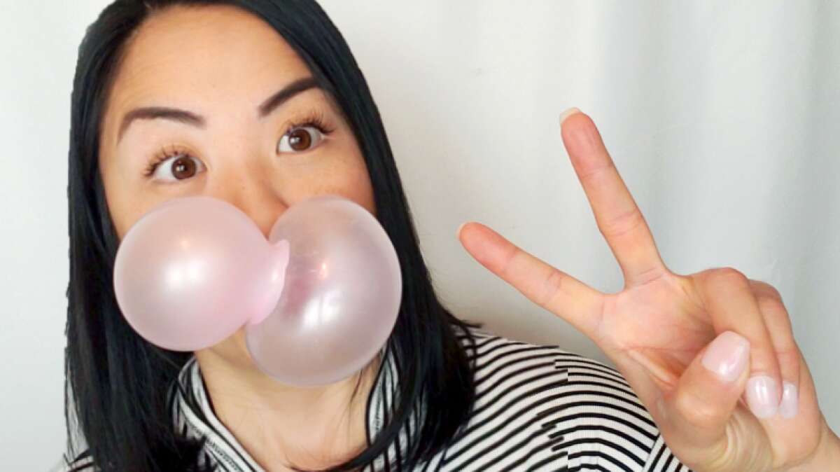 ASMR Close Up Gum Chewing Sounds Side By Side Bubbles Small Bubbles