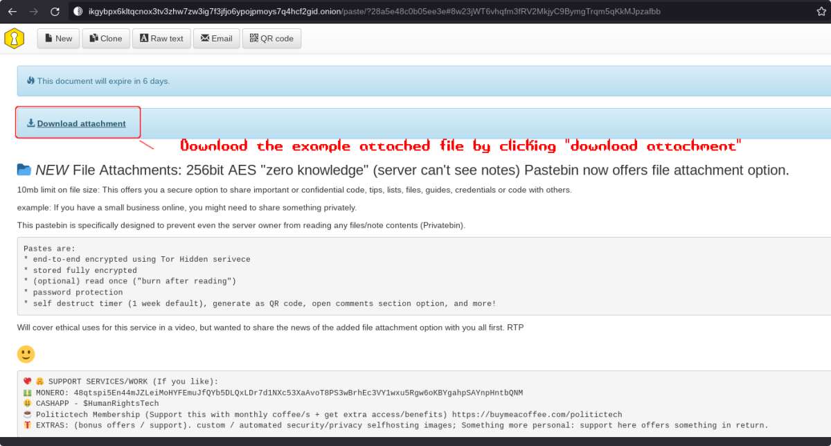 *New* 📁 File Upload Option 🧅🔐 256bit AES Encrypted Pastebin — (RTP