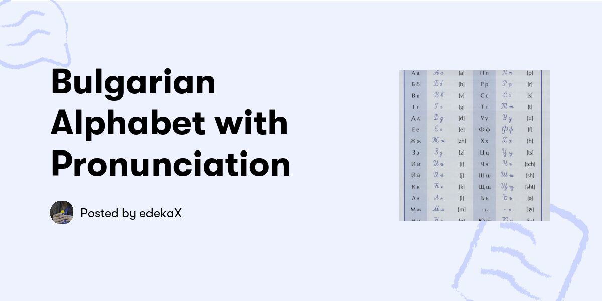 Bulgarian Vs. Russian Letters Bulgarian Alphabet with Pronunciation — edekaX